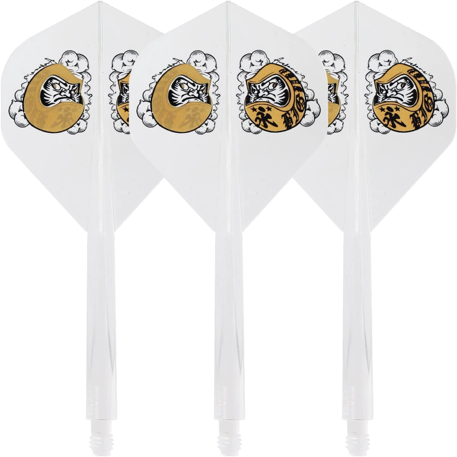 Condor AXE Dart Flights - Standard - Daruma Baby - Clear Gold - Image 4