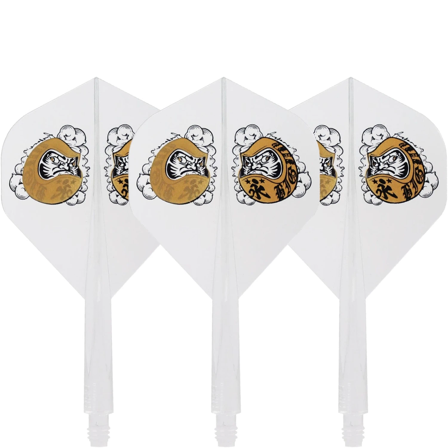 Condor AXE Dart Flights - Standard - Daruma Baby - Clear Gold - Image 6