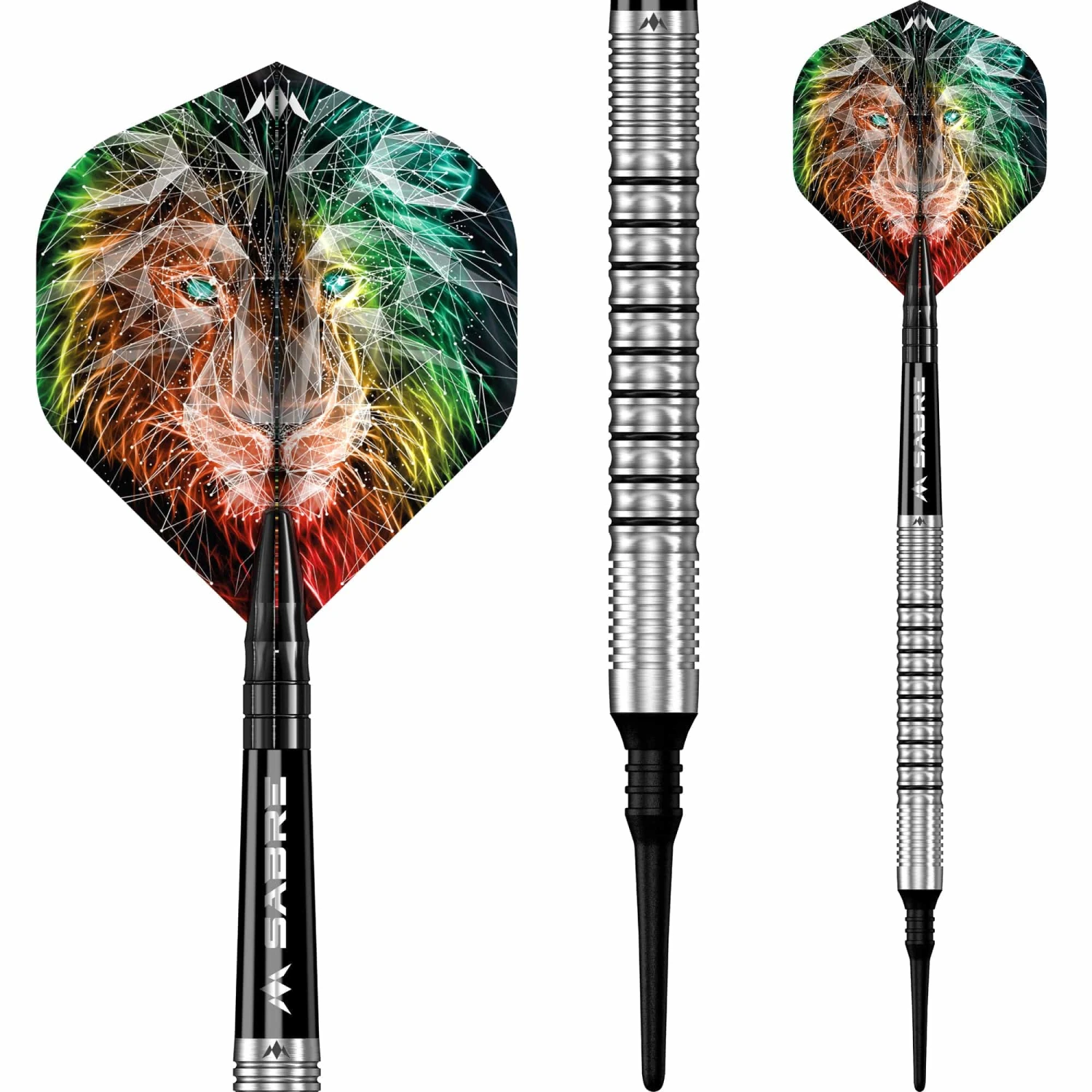 Mission Dominik Grüllich Darts - Soft Tip - 95% Tungsten - Silver-Black Rings - Image 2