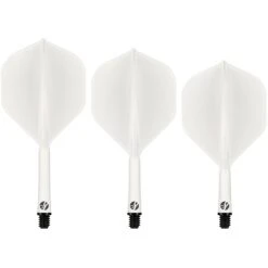Shot Flight Deck - One Piece Dart Flight And Shaft System - White