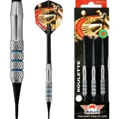 Bulls Roulette Darts - Soft Tip Chromed Brass - Style A