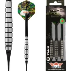Bulls Tank Darts - Soft Tip Nickel Silver - Style B