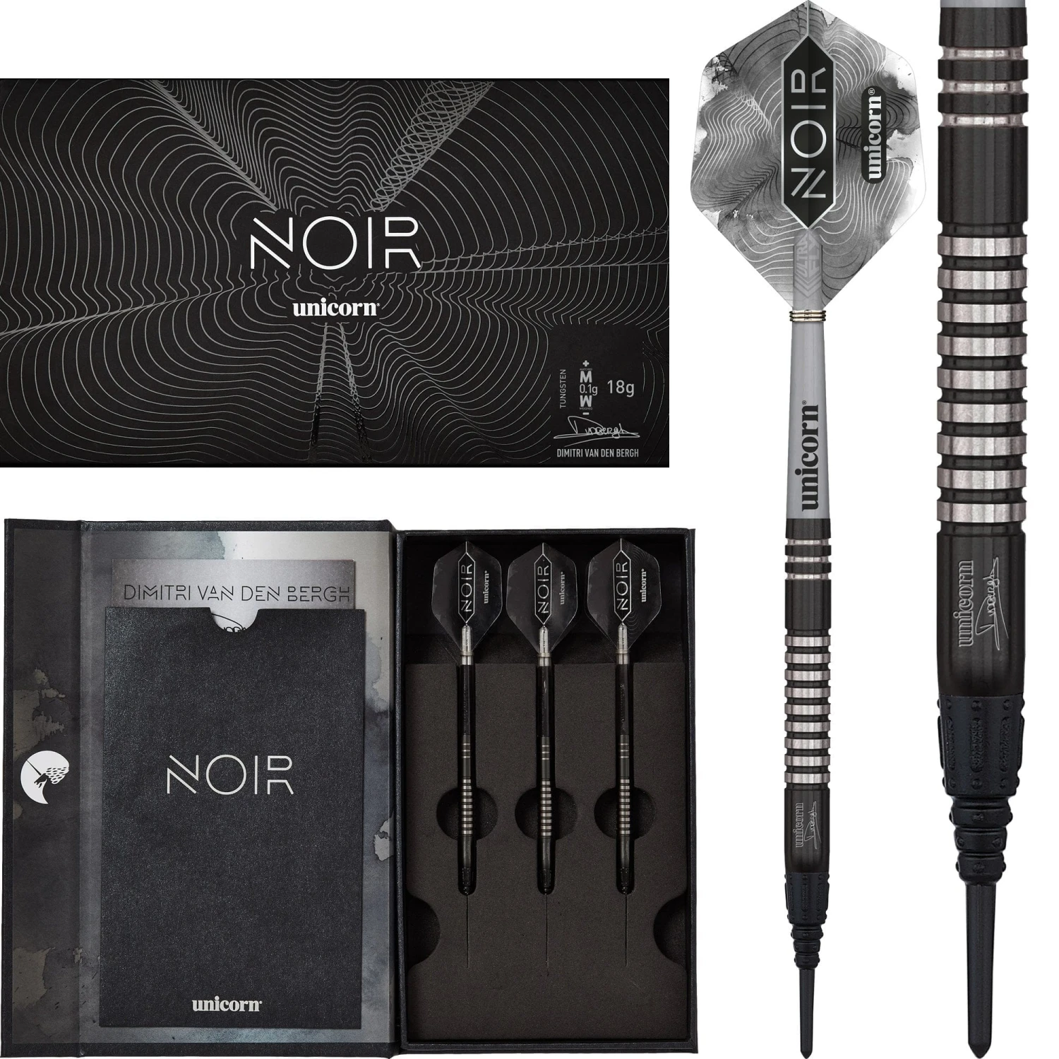 *Unicorn Dimitri Van Den Bergh Darts - Soft Tip - Noir - Image 3