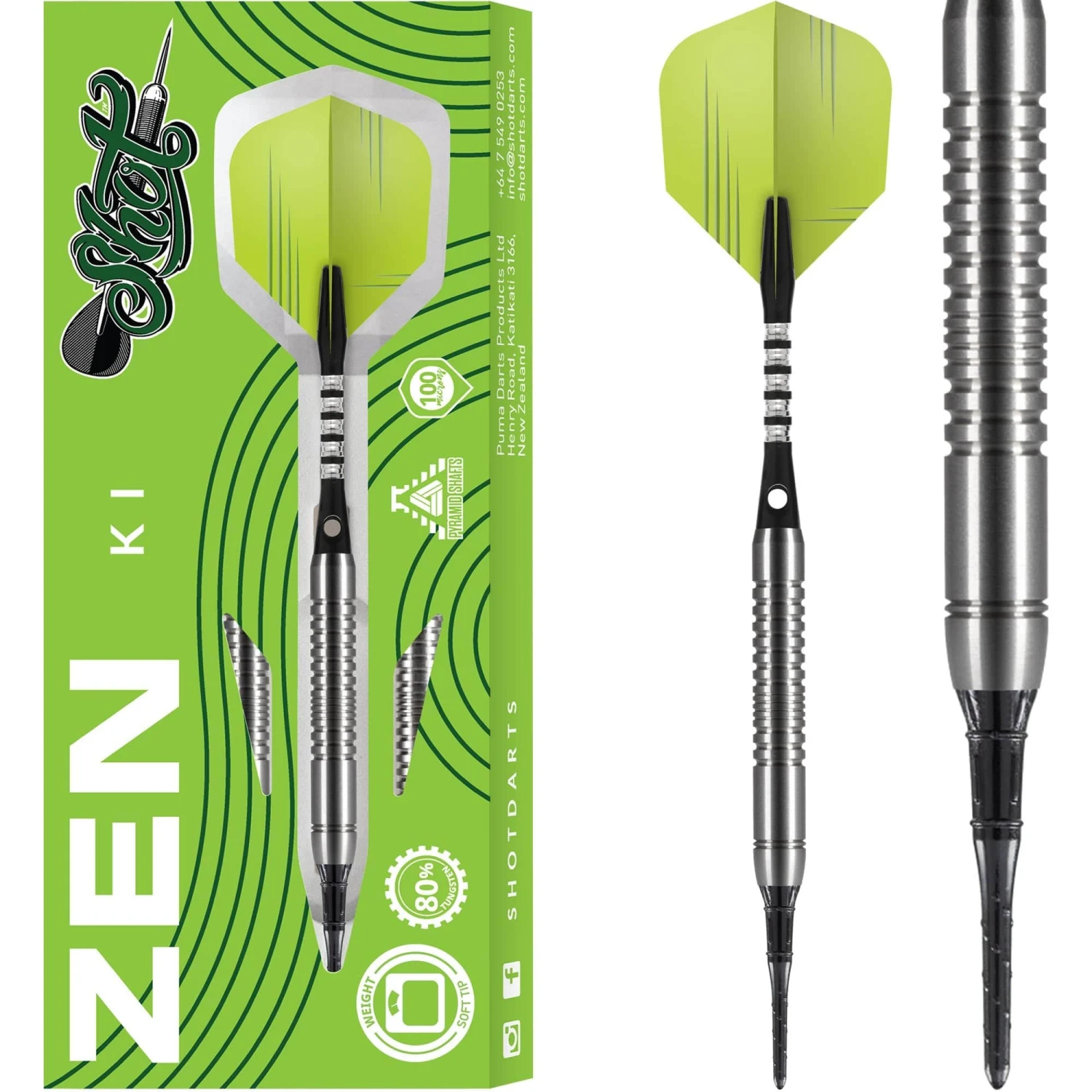 Shot Zen Series - Soft Tip Tungsten Darts - Ki