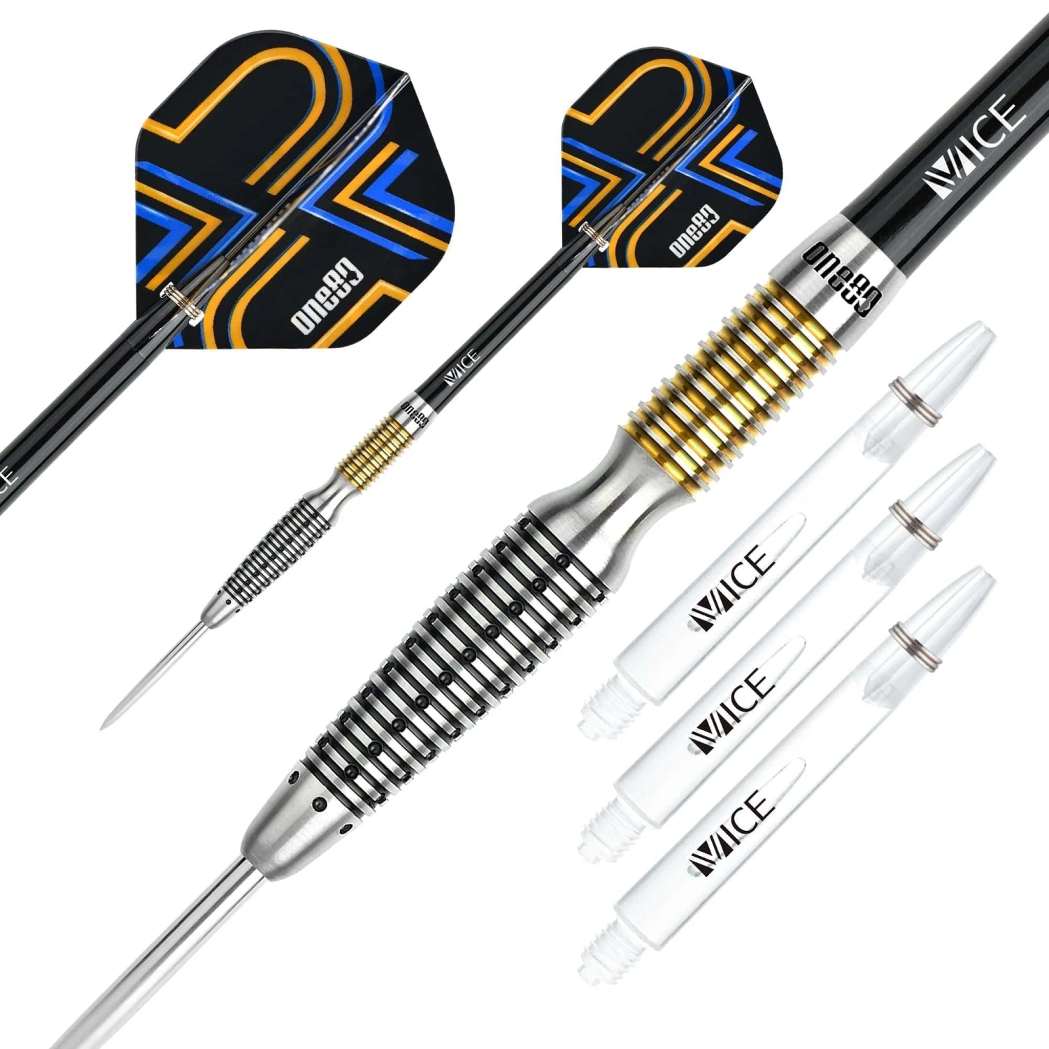 One80 Ascent Darts - Steel Tip - S03 - Black & Gold - Image 2