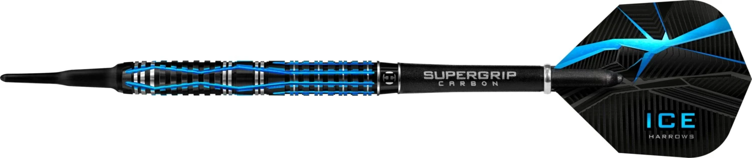 Harrows ICE Recut Darts - Soft Tip - Black & Blue - Image 2