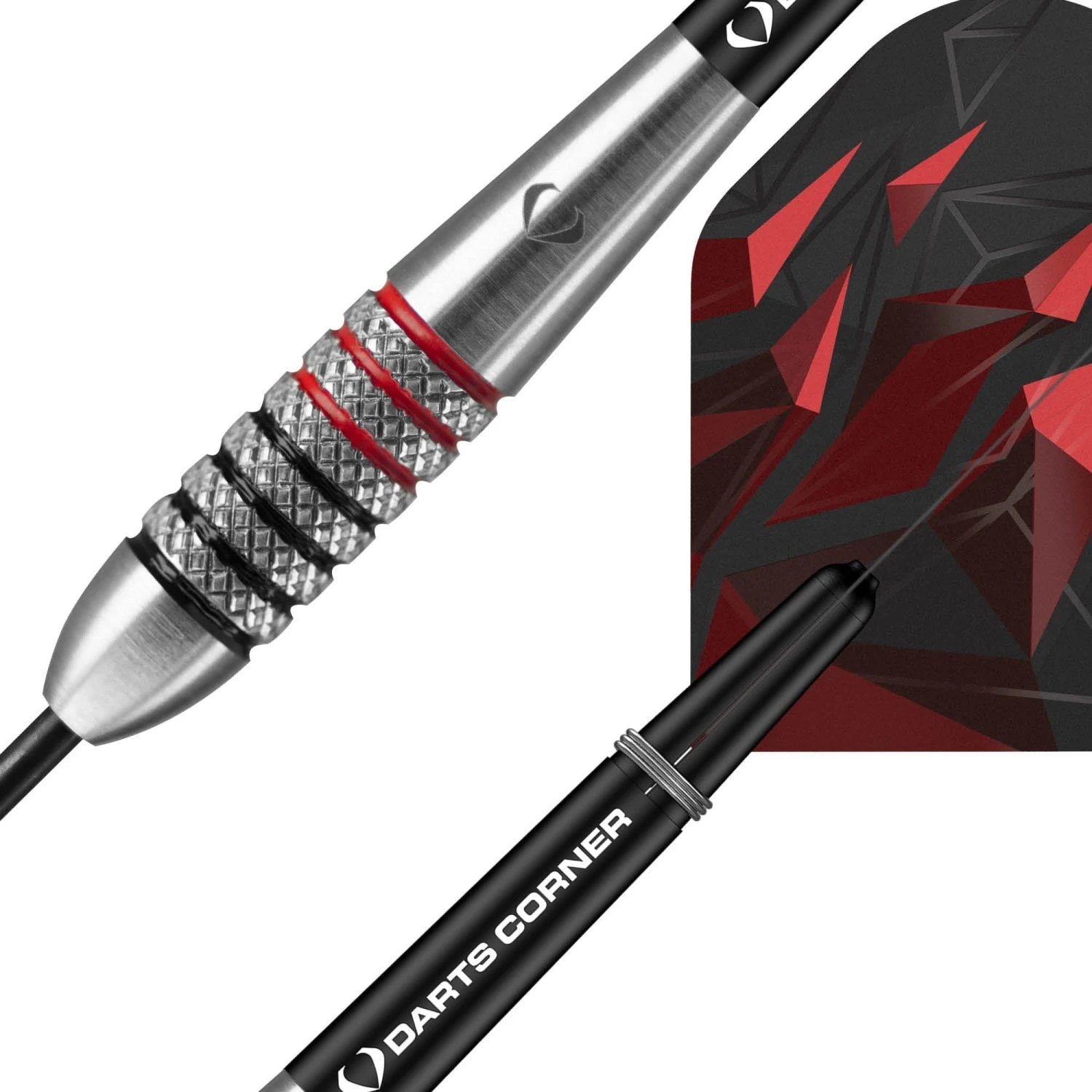 Darts Corner Astrofire Darts - Steel Tip - Knurled - Black & Red - Image 5