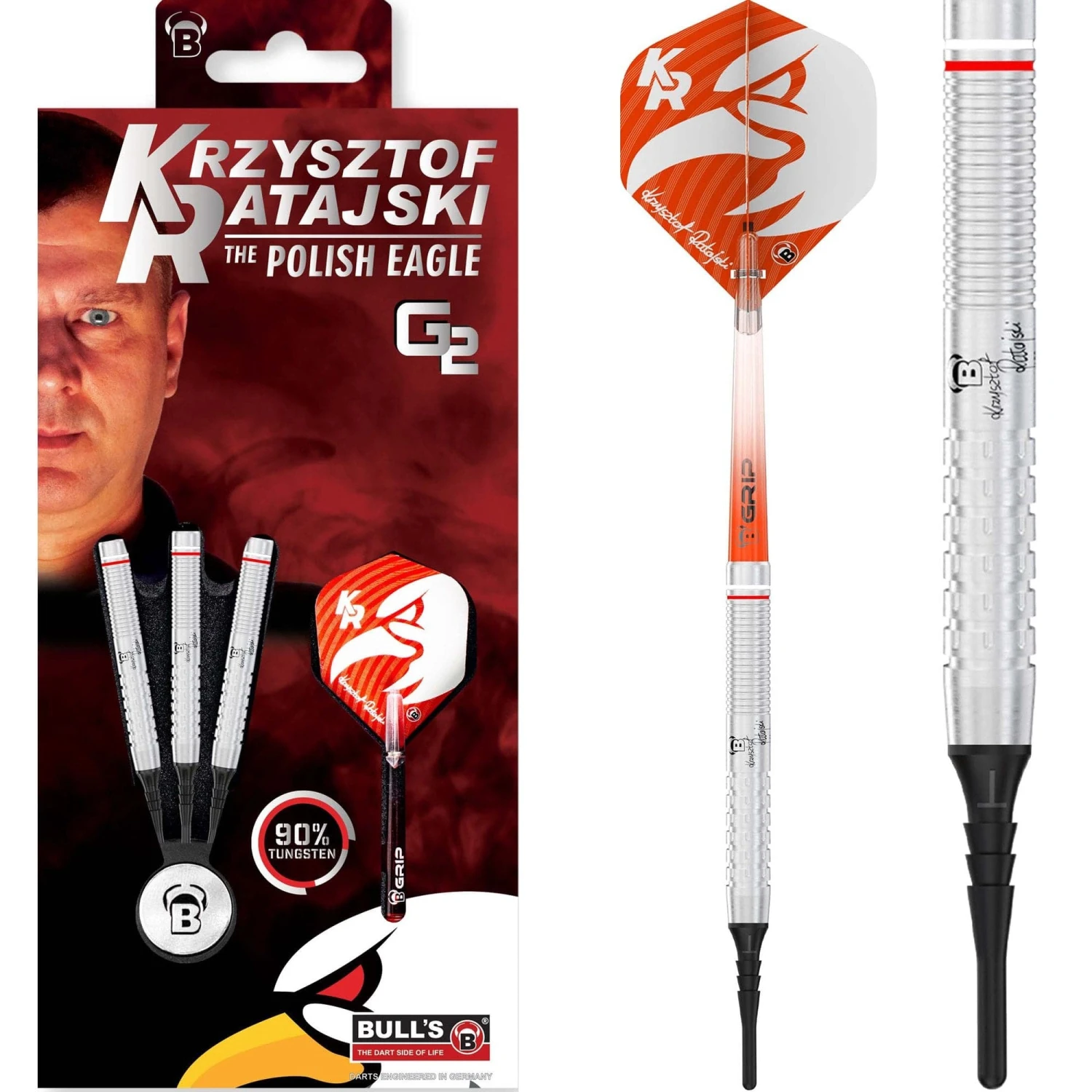 BULL'S Krzysztof Ratajski Darts - Soft Tip - The Polish Eagle - Original Generation 2