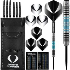 Darts Corner Marine Darts - Steel Tip - M2 - Aqua Black
