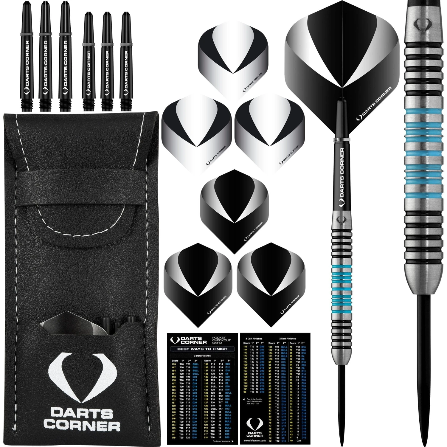 Darts Corner Marine Darts - Steel Tip - M2 - Aqua Black