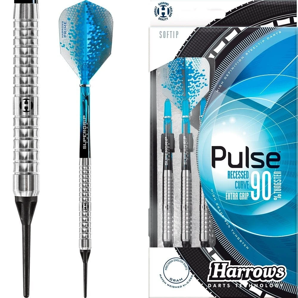 Harrows Pulse Darts - Soft Tip Tungsten - Made In England