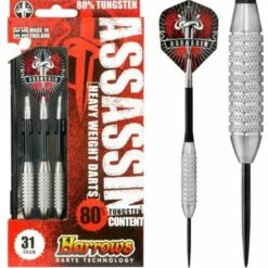 Harrows Assassin Darts - Steel Tip - Heavy - Ringed - 31g