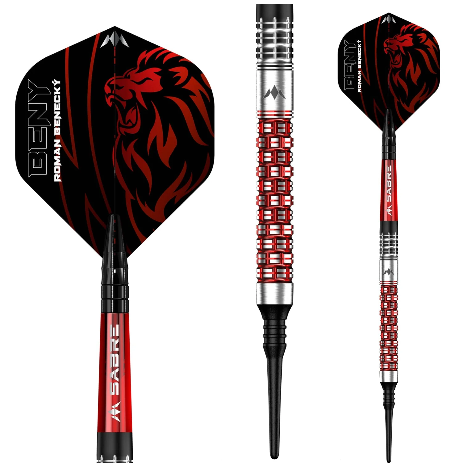 Mission Roman Benecky Darts - Soft Tip - Black & Red - 18g - Image 4