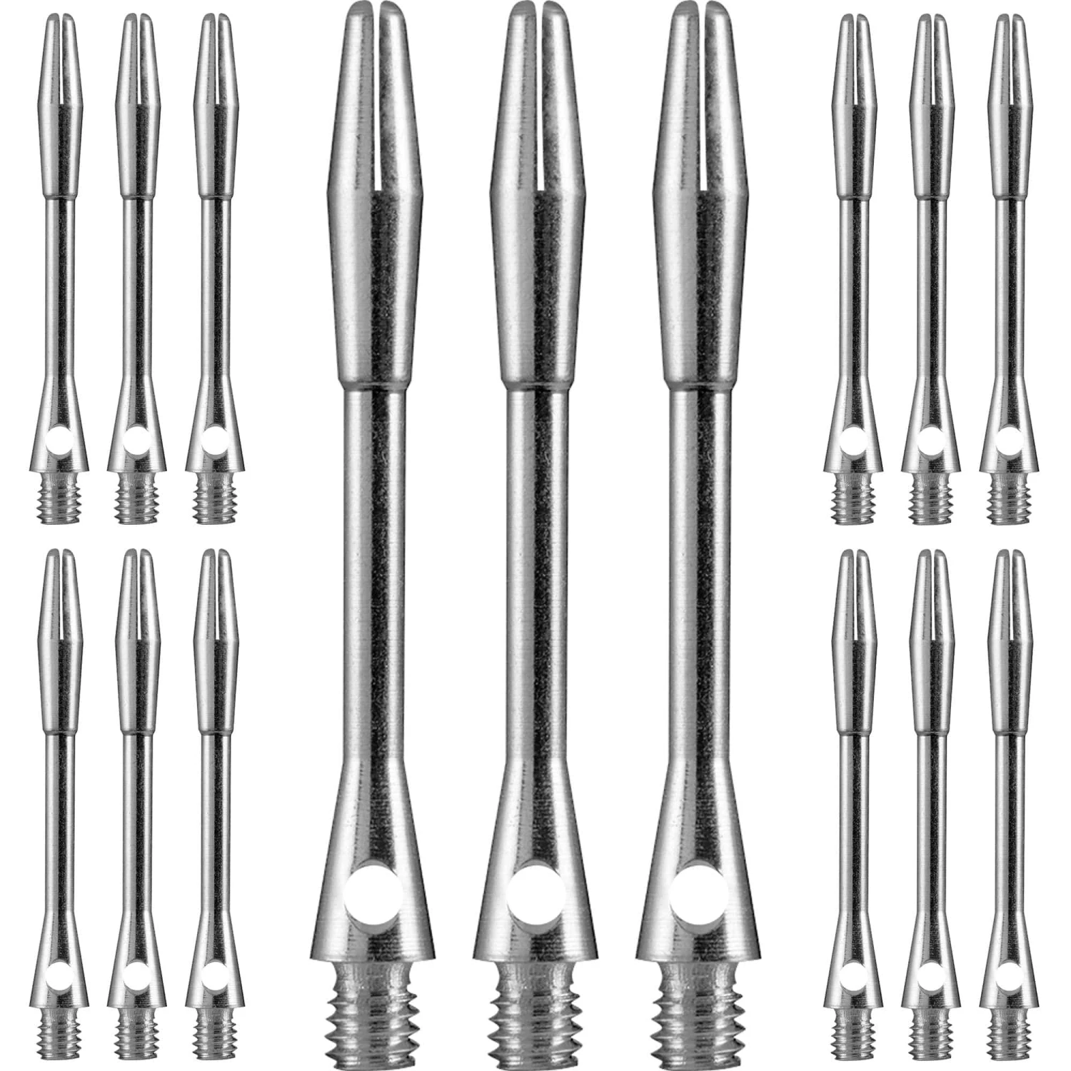 Unicorn XL Aluminium Dart Shafts - VALUE PACK 5 Sets - Silver - Image 2