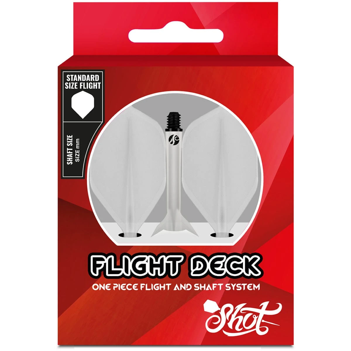 Shot Flight Deck - One Piece Dart Flight And Shaft System - Clear - Image 6