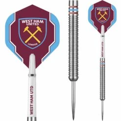 West Ham United FC - Official Licensed - Steel Tip Darts - Tungsten - 24g