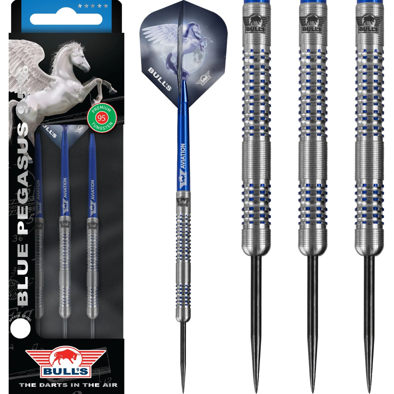 Bulls Blue Pegasus Darts - Steel Tip - 95% - Style B - Image 2