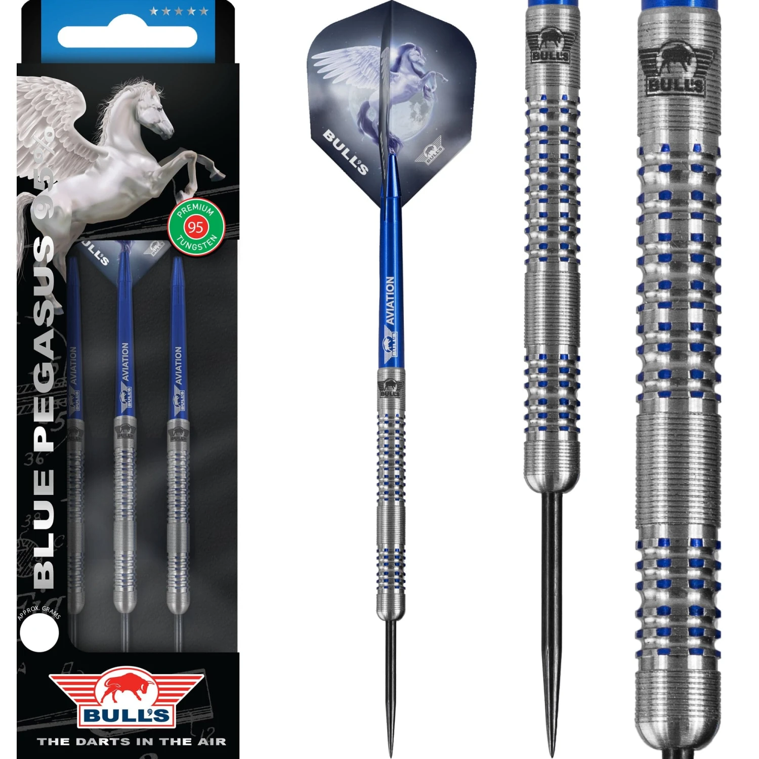 Bulls Blue Pegasus Darts - Steel Tip - 95% - Style B