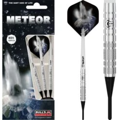 BULL'S Meteor Darts - Soft Tip - 80% Tungsten - MT1 - Front Knurl