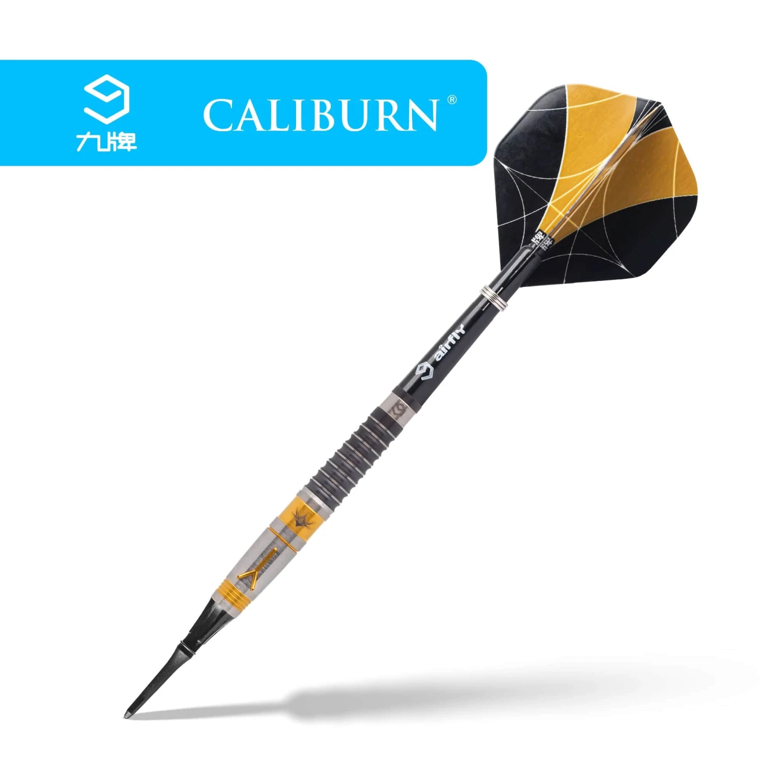 Caliburn Y Darts - Soft Tip - 90% - Black & Gold - 20g - Image 6