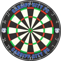Cardiff City FC - Official Licensed - Professional Dartboard - Crest And Wordmark