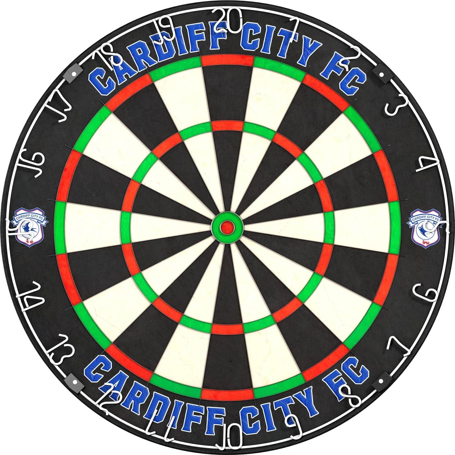Cardiff City FC - Official Licensed - Professional Dartboard - Crest And Wordmark
