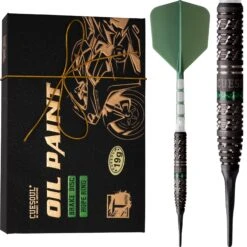 Cuesoul Motorcycle Darts - Soft Tip Tungsten - Brake Disc - Hope Ring - Green