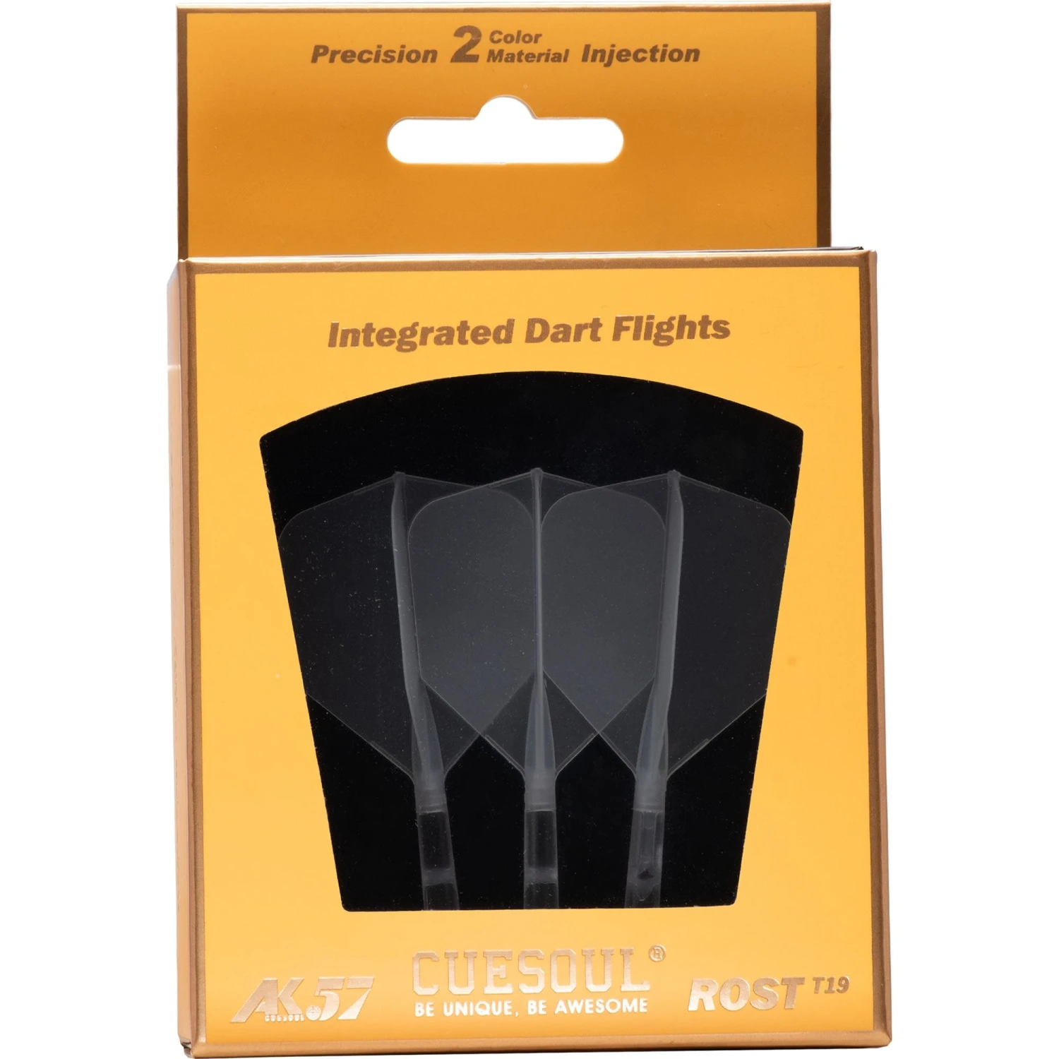 Cuesoul Rost T19 Integrated Dart Shaft And Flights - Big Wing - Clear With Clear Flight - Image 9