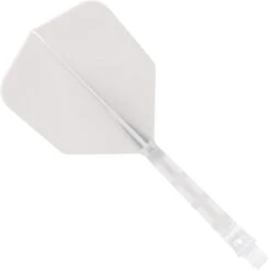 *Cuesoul Rost T19 Integrated Dart Shaft And Flights - Big Wing - Clear With White Flight