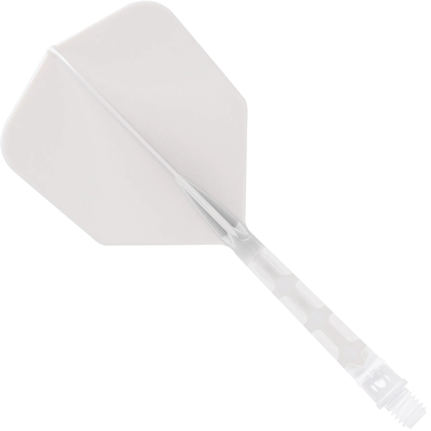 *Cuesoul Rost T19 Integrated Dart Shaft And Flights - Big Wing - Clear With White Flight