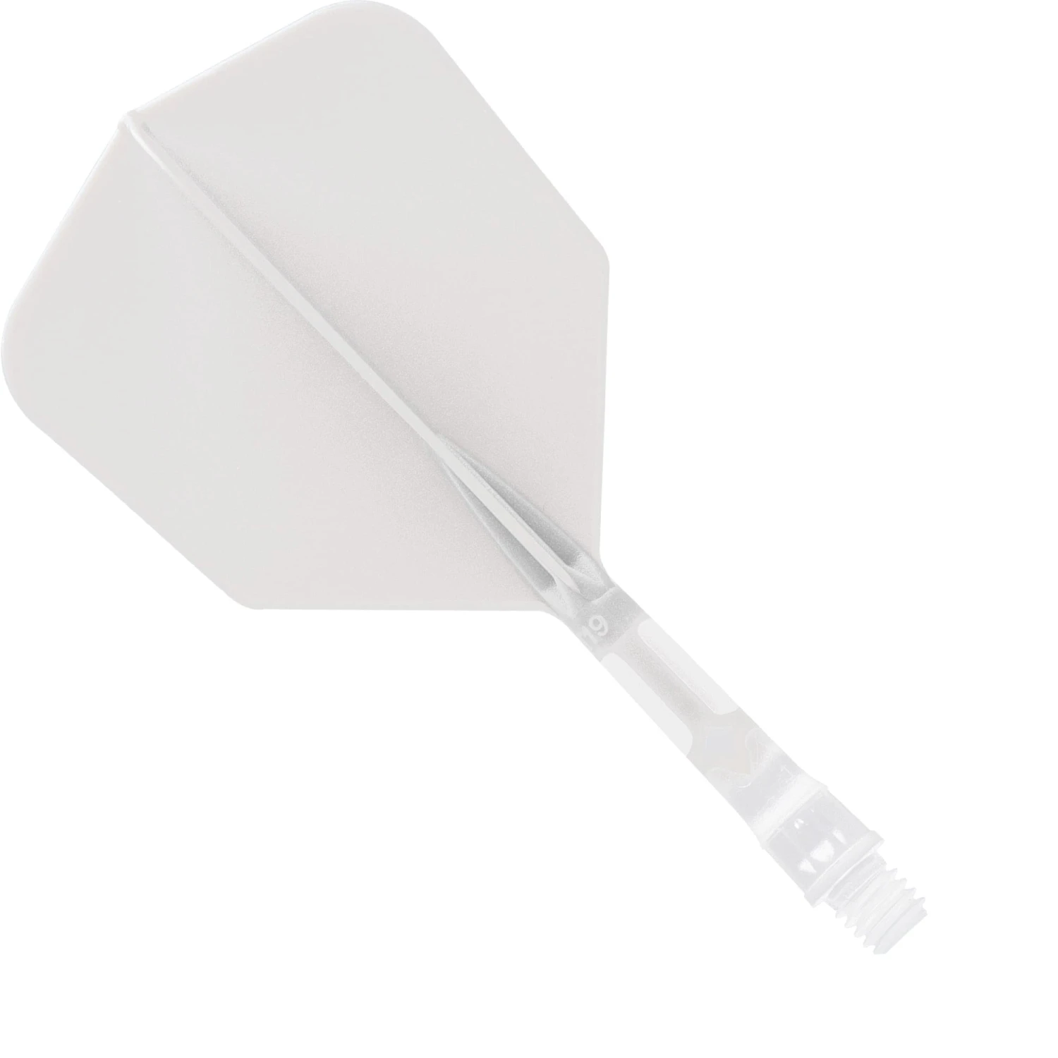 *Cuesoul Rost T19 Integrated Dart Shaft And Flights - Big Wing - Clear With White Flight - Image 5