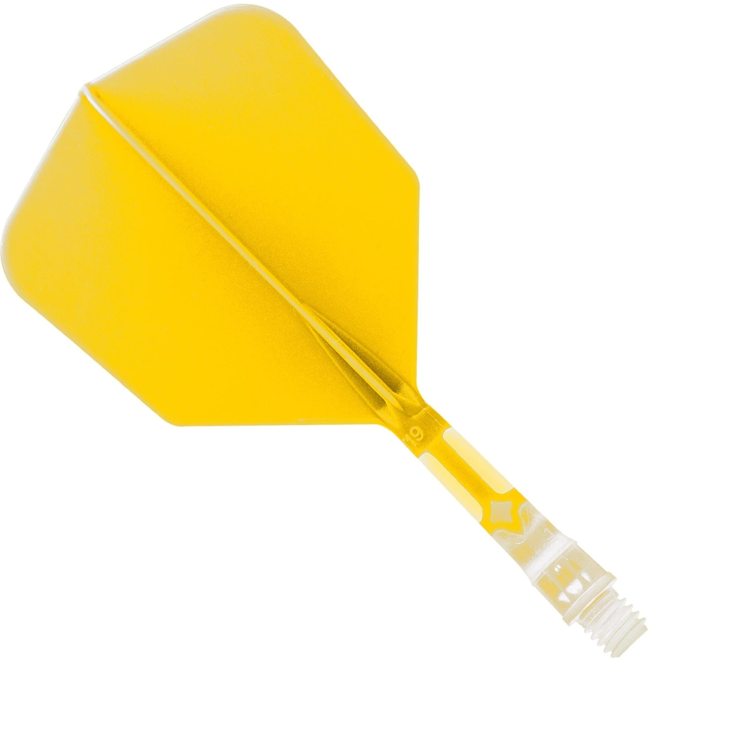 Cuesoul Rost T19 Integrated Dart Shaft And Flights - Big Wing - Clear With Yellow Flight - Image 5