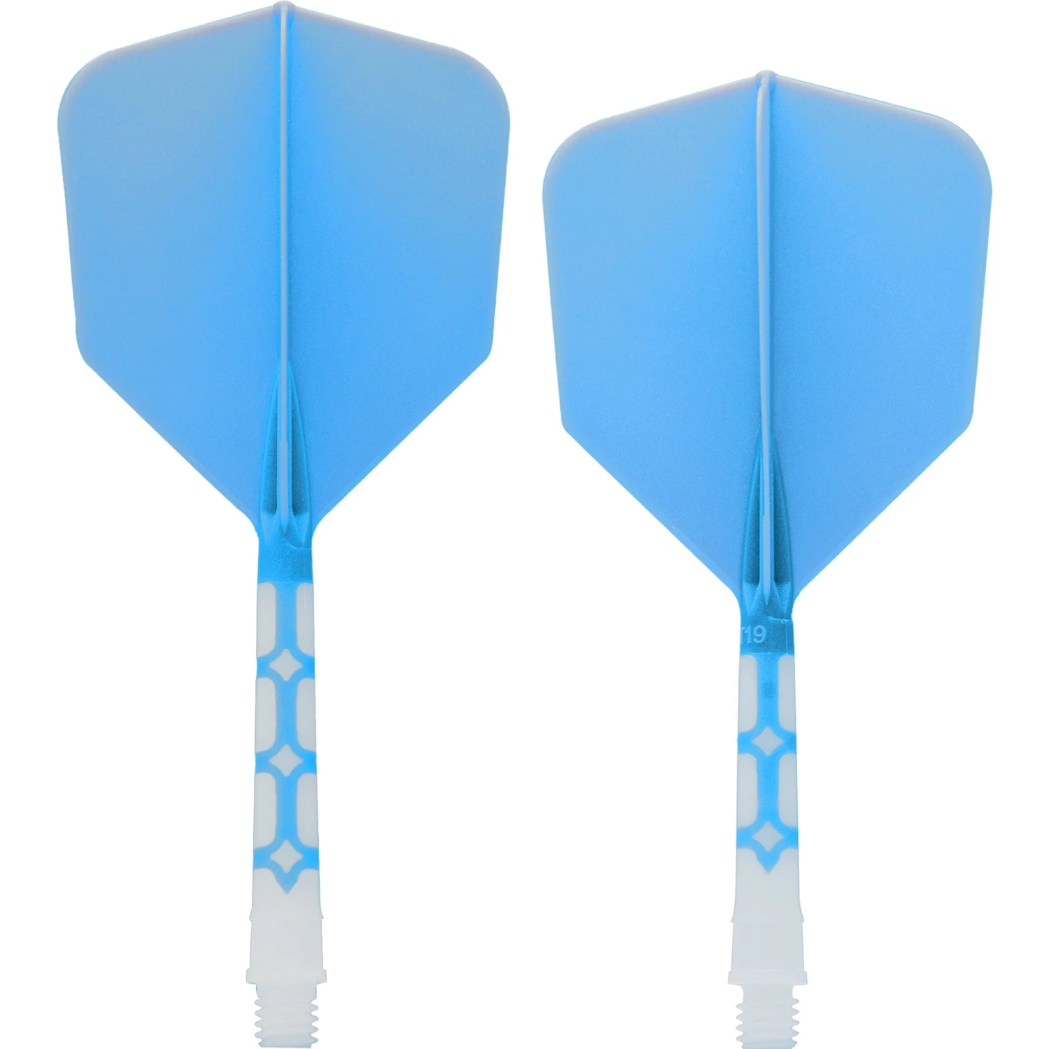 Cuesoul Rost T19 Integrated Dart Shaft And Flights - Big Wing - White With Blue Flight - Image 3