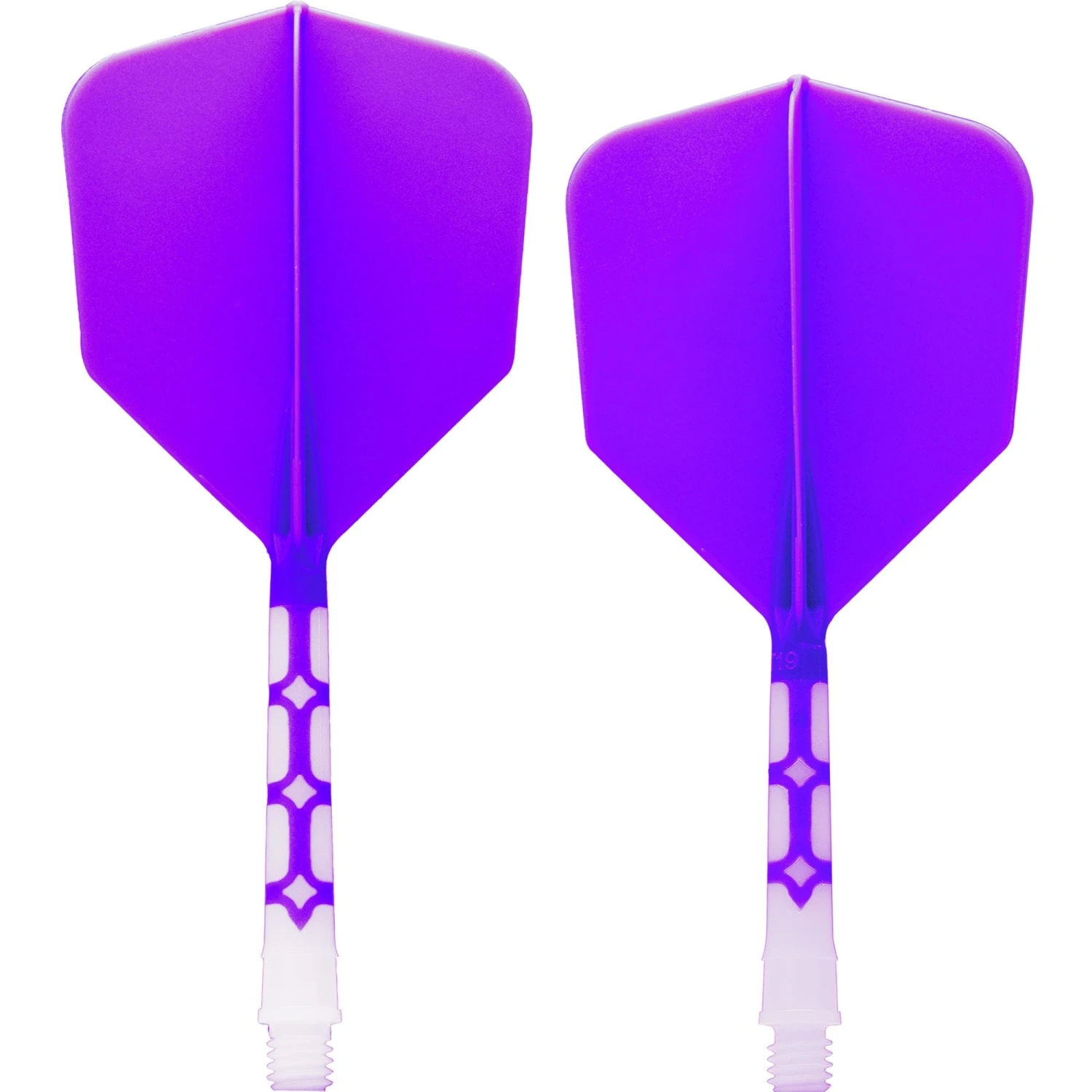 Cuesoul Rost T19 Integrated Dart Shaft And Flights - Big Wing - White With Purple Flight - Image 3