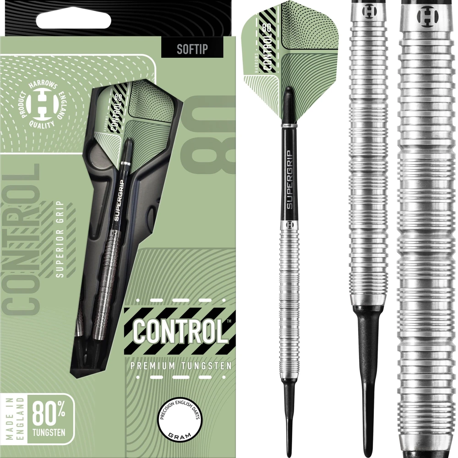 Harrows Control Parallel Darts - Soft Tip - 80% - Ringed - Image 2