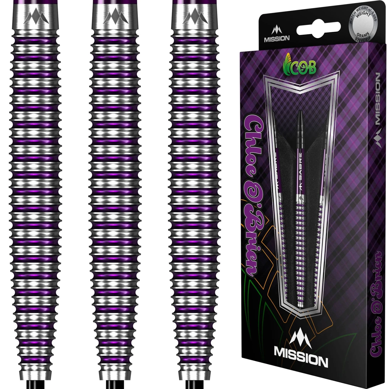 Mission Chloe OBrien Darts - Steel Tip - 95% - Electro Purple - Image 3