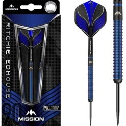 Mission Ritchie Edhouse Darts - Steel Tip - 90% - Madhouse - Black Titanium