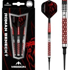 Mission Roman Benecky Darts - Soft Tip - Black & Red - 18g