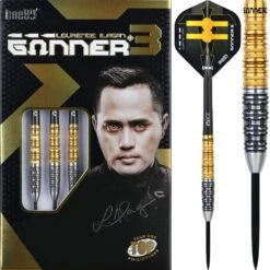 One80 Gunner III Darts - Steel Tip - Lourence Ilagan - Black & Gold