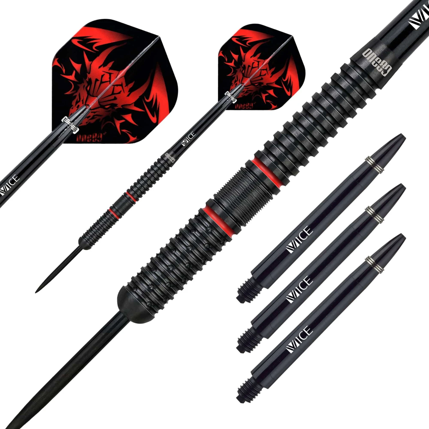 One80 Jim Williams Darts - Steel Tip - Black & Red - Image 2