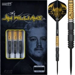 One80 Jim Williams Darts - Steel Tip - Black & Gold