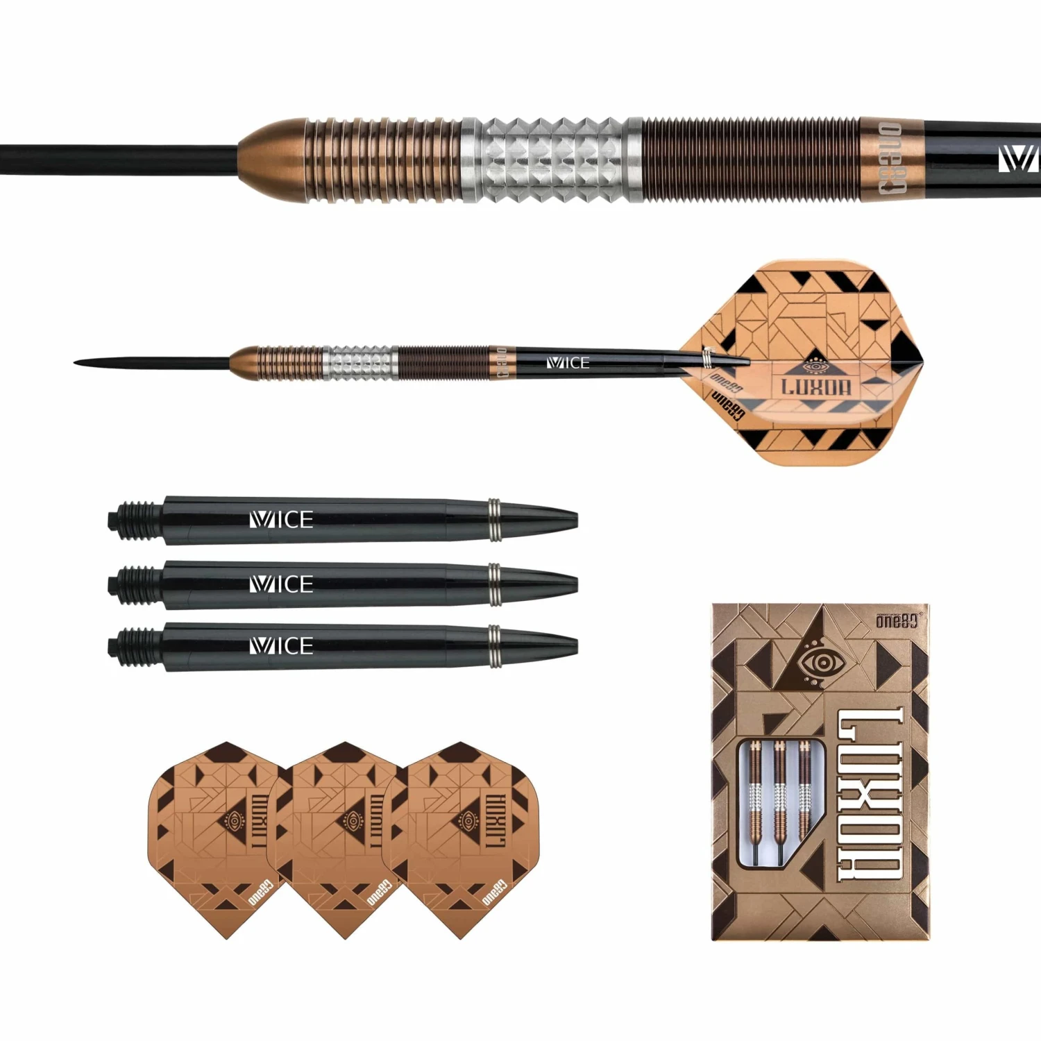 One80 Luxor Alpha Darts - Steel Tip - Bronze - Image 5