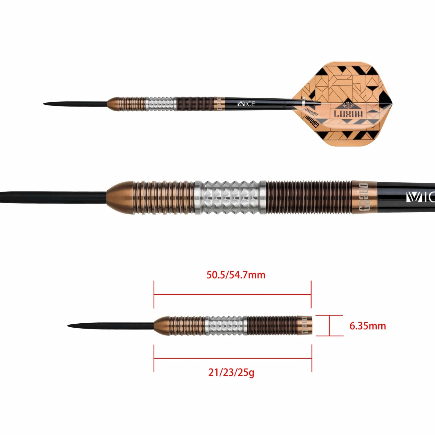 One80 Luxor Alpha Darts - Steel Tip - Bronze - Image 4