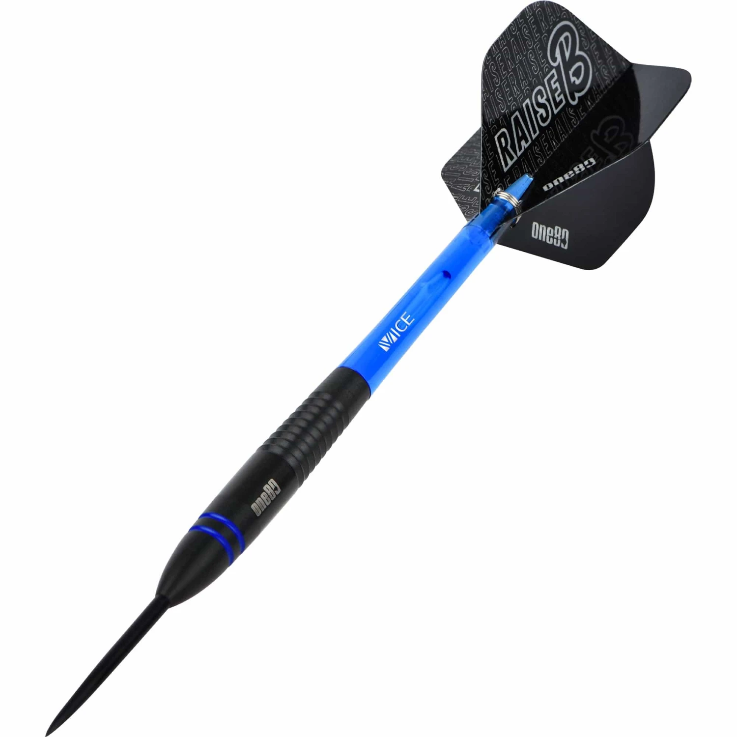 One80 Raise B Darts - Steel Tip - Black - Blue Rings - Image 4