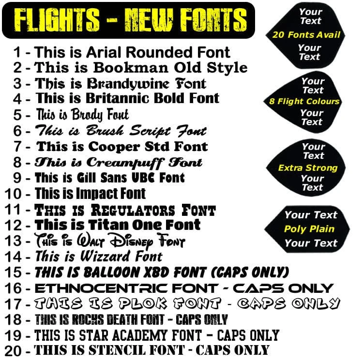 *Personalised Flights - Extra Strong - 5 Sets - England St George Cross - Image 2