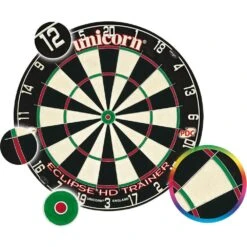 Unicorn Eclipse HD Trainer Dartboard - Thinner Doubles And Trebles