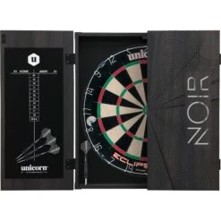 Unicorn Noir Home Dart Centre - Inc Cabinet Dartboard Darts