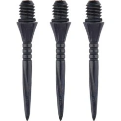 Unicorn Volute Conversion Dart Points - Steel Tip - 27mm - Ringed - Black