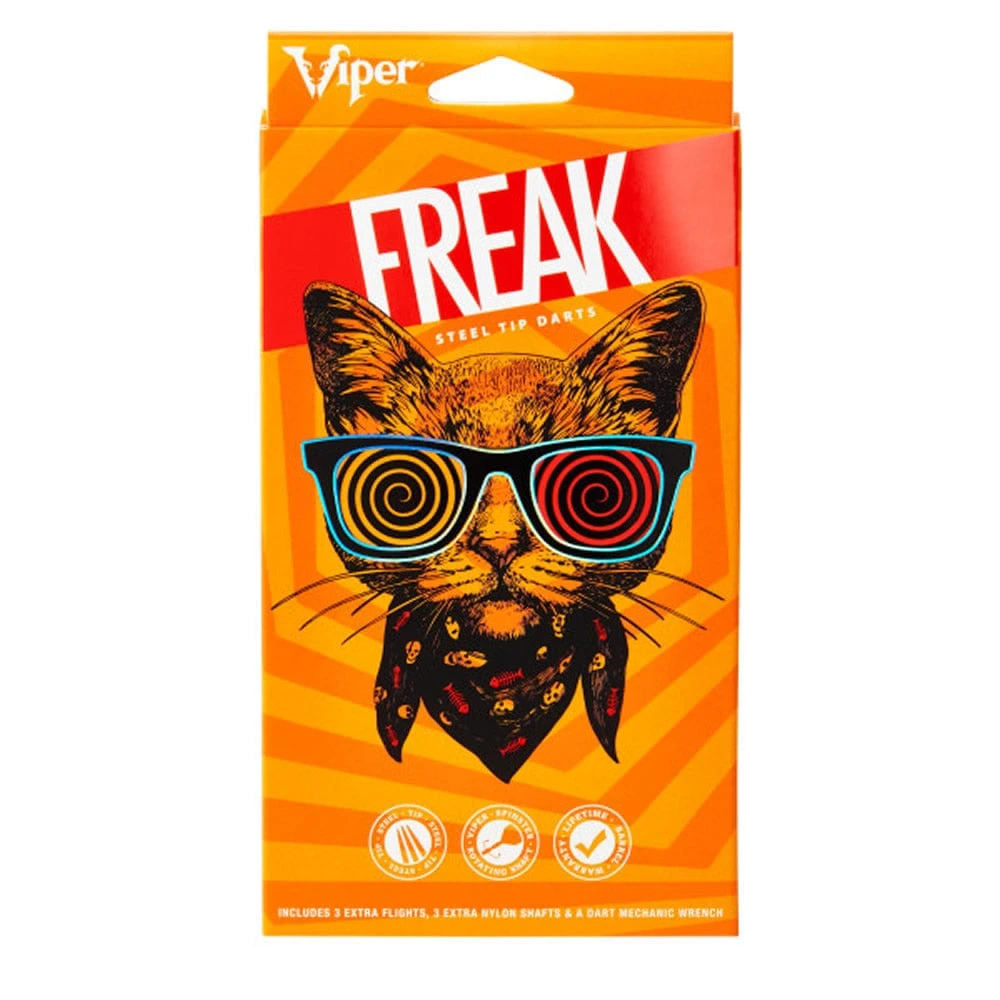 Viper The Freak Darts - Steel Tip - Nickel Silver - With Spinster Shafts - F3 - Black Knurl - Image 7