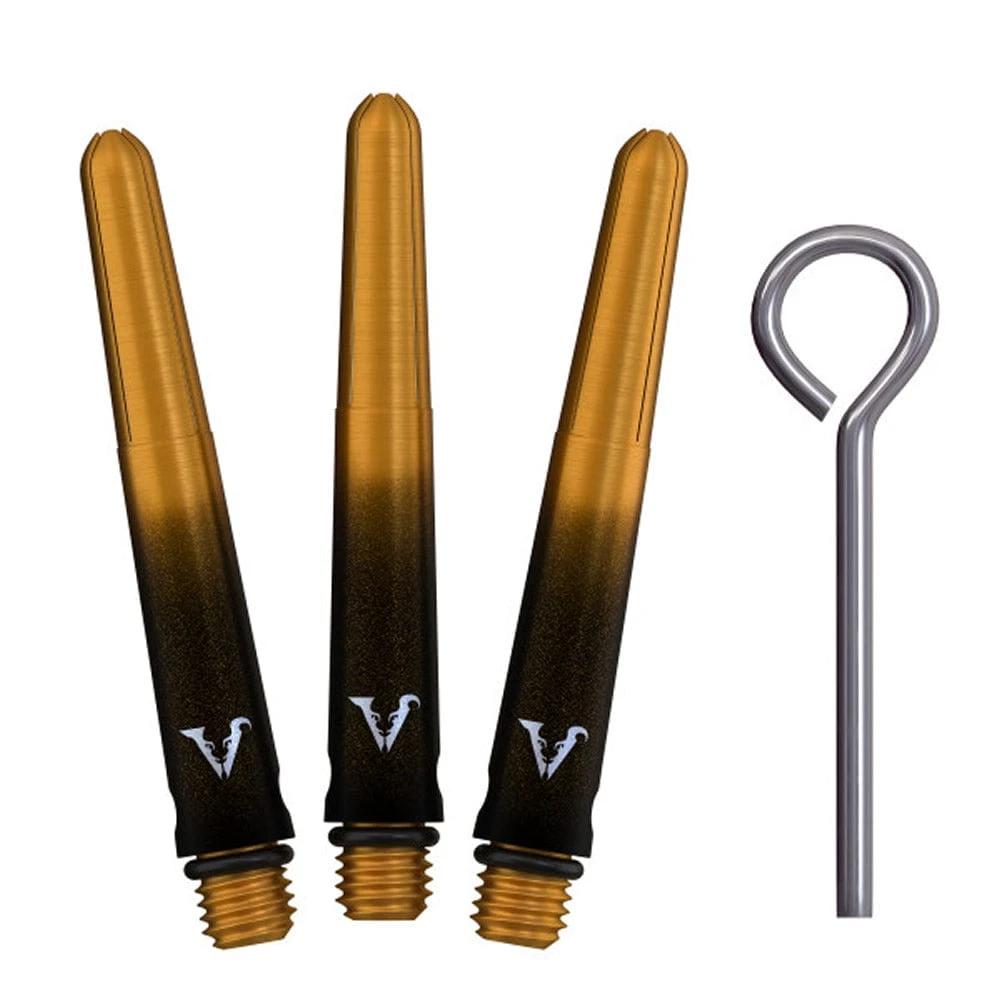 Viper Viperlock Aluminium Dart Shafts - Inc O-Rings And Locking Pin - Black & Gold - Image 5